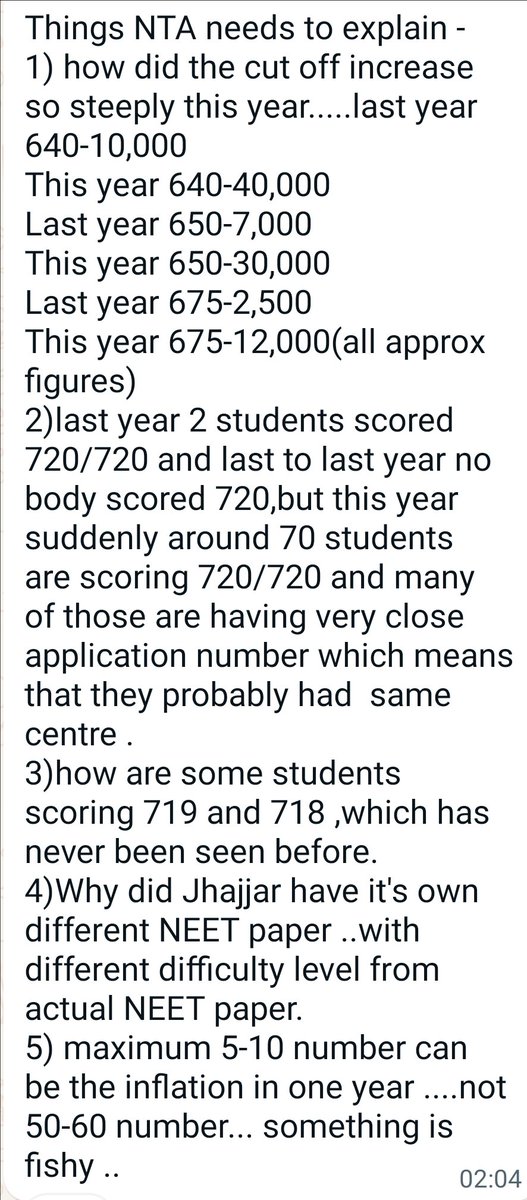 citybrr's tweet photo. We want @NTA_Exams  to answer all these https://t.co/Ojc1cvtjP0 fraudster must be allowed to participate in counselling.@NMC_IND @MoHFW_INDIA @PMOIndia plz take cognizance of the issue https://t.co/d4vxlWTJMA