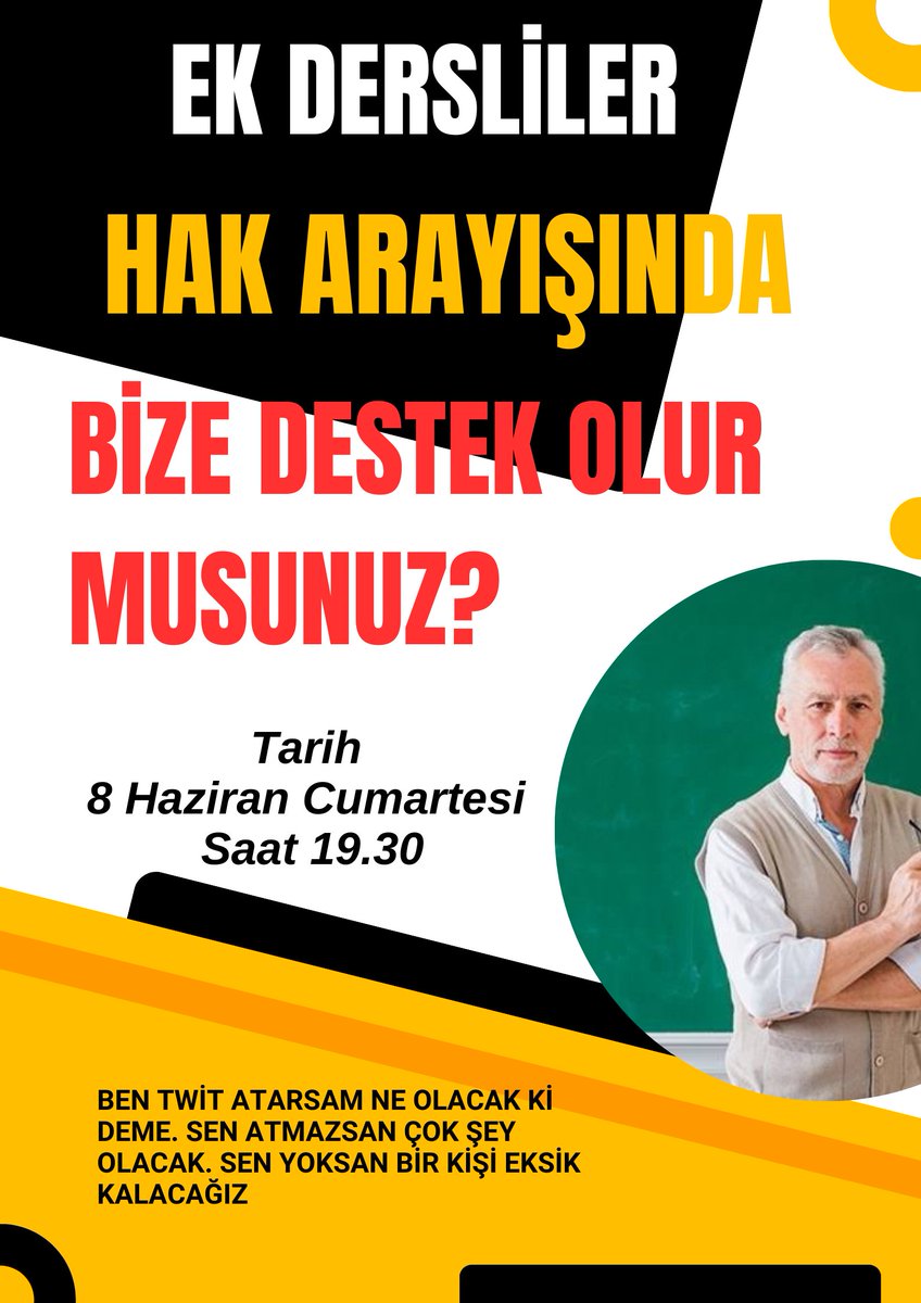 Bütün ekdersliler paylaşsın. Cumartesi günü herkesin destek olması lazım. 

Cumartesi 
19.30