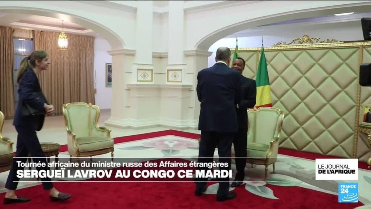 Sergueï Lavrov poursuit sa tournée africaine en République du Congo f24.my/ANfr.x