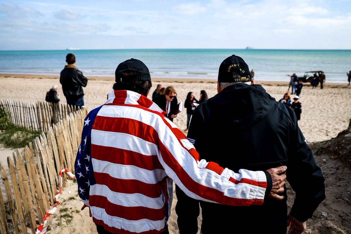 A VERY touching day in Normandy, France today as veterans return to the beaches 80 years after D-Day. We are proud to say that the Naval Academy Glee Club is there with them #dday #80thanniversary #neverforget #wwii