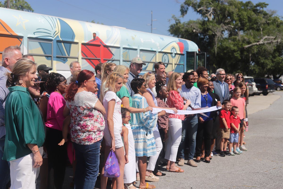 Thank you to our families and community partners who came together in full force today to celebrate the grand opening of our Book Space mobile library. The bus will run from now until Thursday, July 26. Visit glynn.k12.ga.us to see a schedule of where it's headed next.