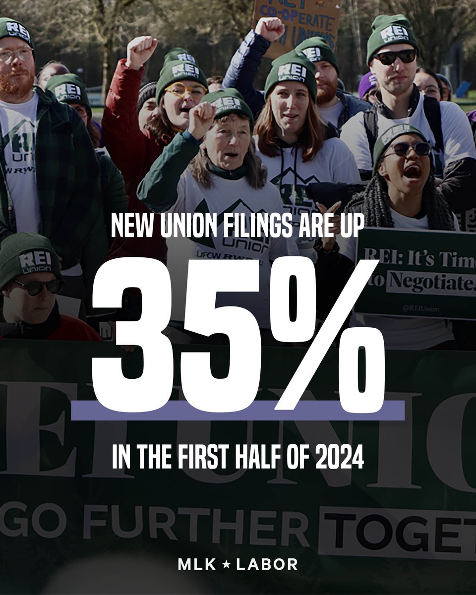 MLKLabor's tweet photo. The data tells the truth: Workers are joining together and demanding a collective voice on the job. https://t.co/MbMTwdgH1e