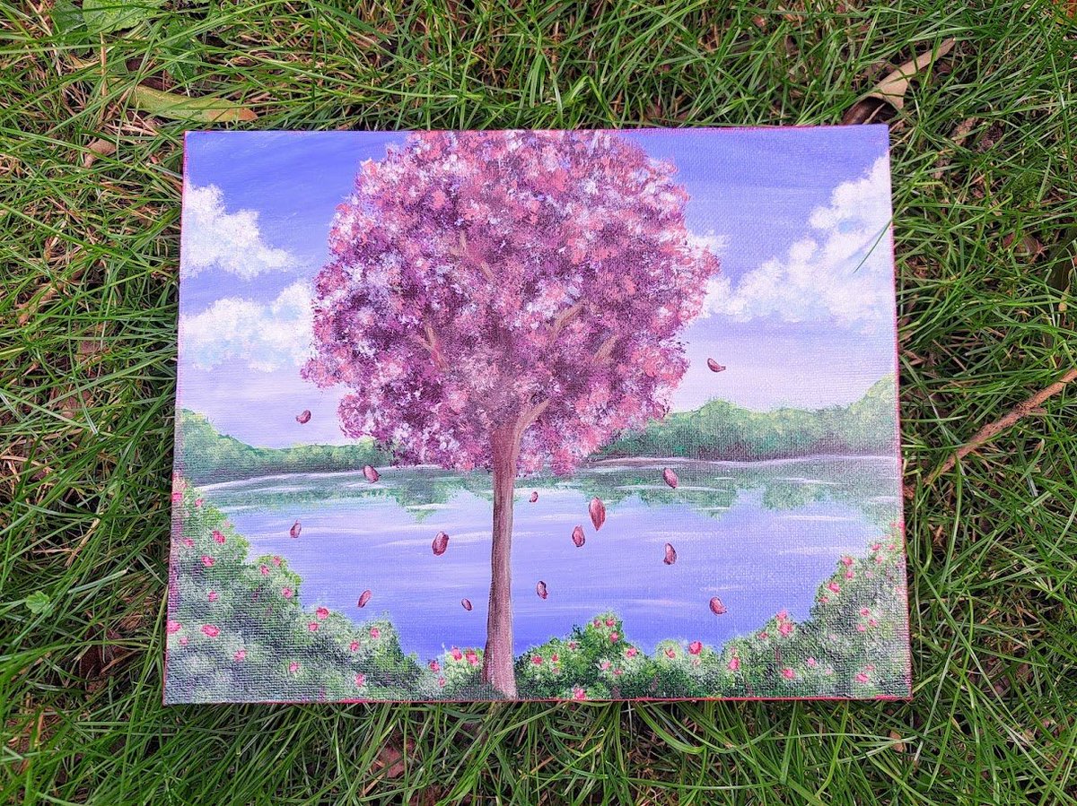 Demeter_Aurion's tweet photo. Starting to sell my art! 🎨
🌸 "Spring on the Lake" 🌸
8x10 acrylic on stretched canvas
$20 + shipping 📦 https://t.co/aTWgPRYmvU