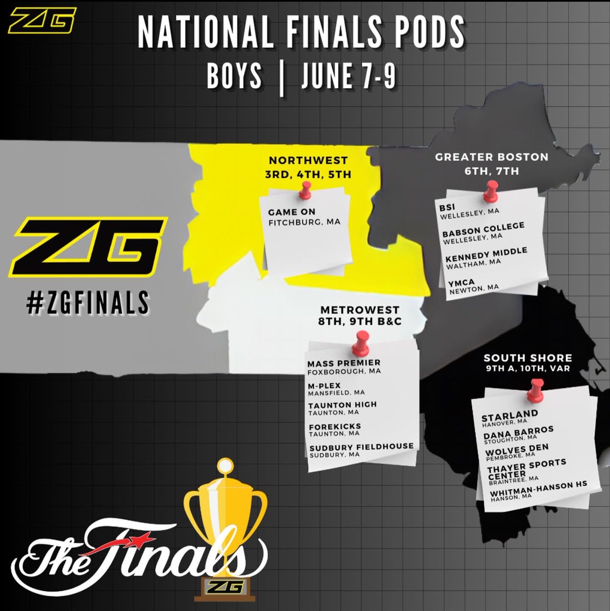zg_newengland's tweet photo. The wait is OVER… 2024 ZG BOYS NATIONAL FINALS is HERE‼️🏆

In 3️⃣ days 850+ teams will be competing for a National Finals trophy and and a chance to cut down the nets✂️ 

Stay tuned for the schedule release🗓️👀

#ZGFinals | @zerogravitybb https://t.co/Sk8rgOtXZU