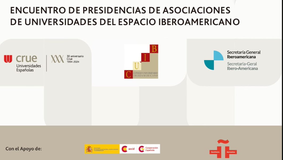 ANUIES's tweet photo. El Espacio Iberoamericano, se celebra en el @InstCervantes de Madrid, inaugurado por el Rey Felipe VI, con la participación de rectores y rectoras del @crue; de la @SEGIBdigital y del #CUIB, de los 22 países iberoamericanos que los conforman. https://t.co/x7XYe5SEWy