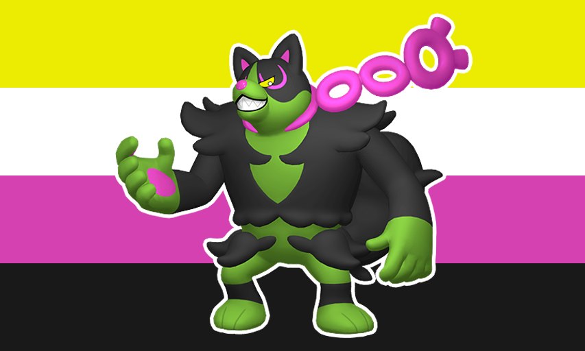pkmnprideflags's tweet photo. the nonbinary (enby) flag color picked from Okidogi https://t.co/HPpfaTx9ll