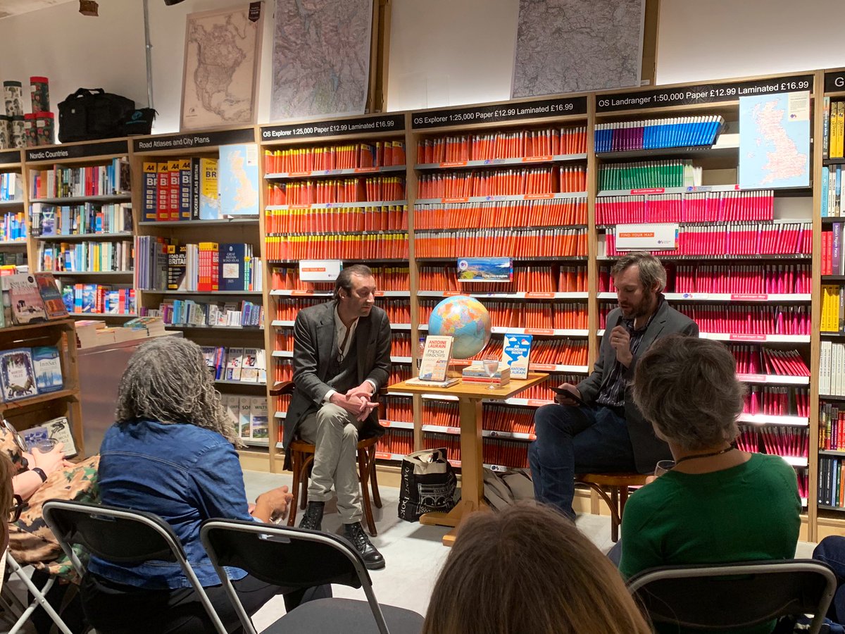 sophieglorita's tweet photo. A brilliant evening with Antoine Laurain in @StanfordsTravel! Thank for you hosting, and thanks to @JakeKerridge for asking the questions π«π·π #FrenchWindows https://t.co/GaPxLwOpXP