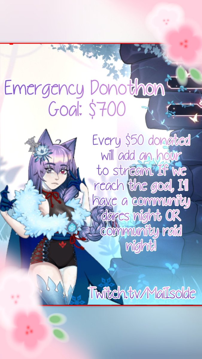 Day 1 of our emergency donothon is live! I'm playing Destiny 2 The Final Shape with <a href="/JadeDaimao/">🔪Jade Daimao (moved to 🟦🦋)</a>! 
Twitch.tv/MaiIsolde