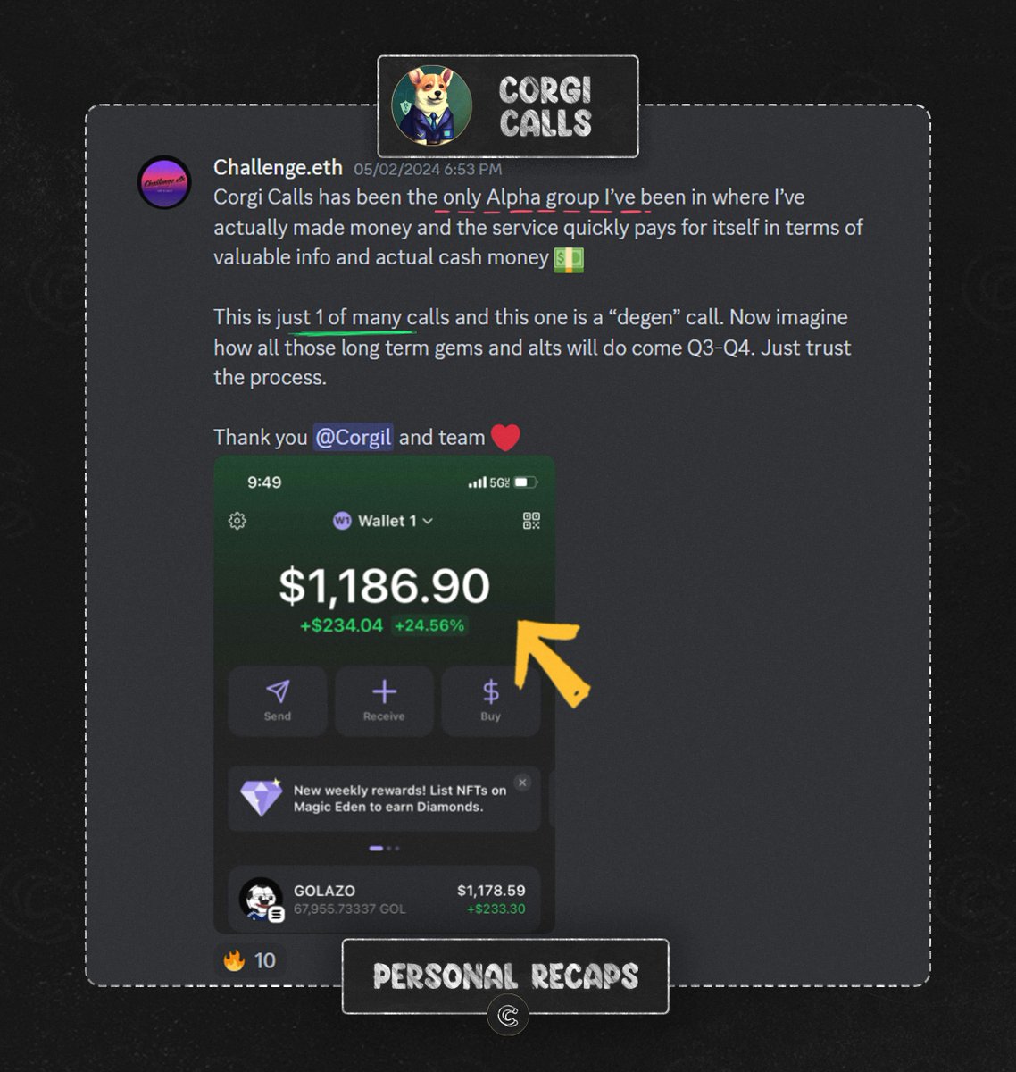 Our community has been a game-changer in Challenge.eth journey, turning valuable insights into real profits! 📈💸

Ready to see real returns? Join <a href="/CorgiCalls/">Corgi Calls</a> and start turning insights into income! 🚀