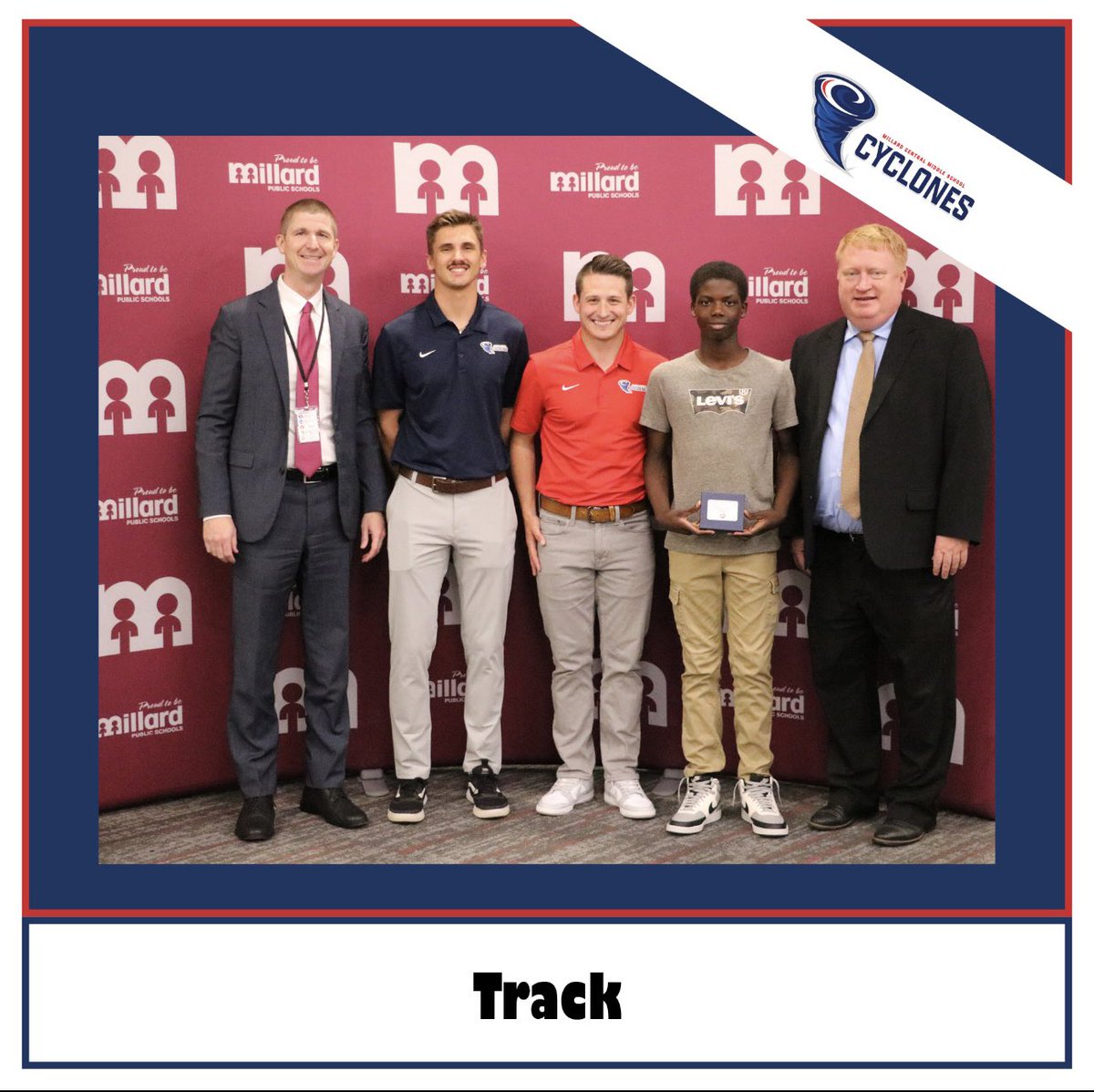 CMS_Activities's tweet photo. Yesterday we celebrated Jacob Alaga. Jacob broke the all time Millard Public Schools 7th grade long jump record. Previous record was 17'4". He owns the record with a jump of 18'9"

Jacob was this year’s district Champion! https://t.co/BHvuz2UvrF