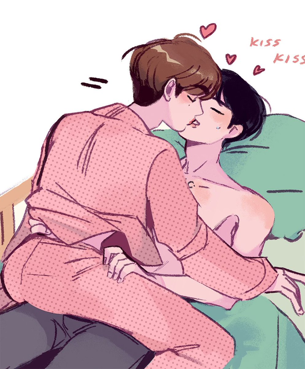taro613725's tweet photo. a closeup of the kiss 💕 

#빈늘 🩵🩷 🐹🦝 https://t.co/WZi2ZdnmZv