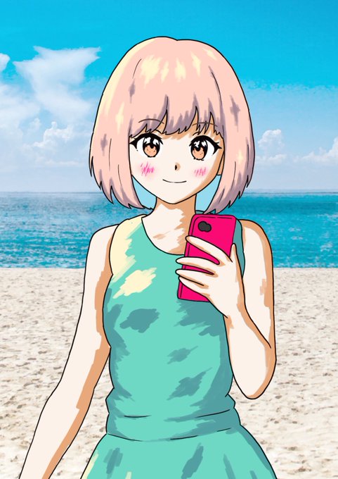 「1girl holding phone」 illustration images(Latest)