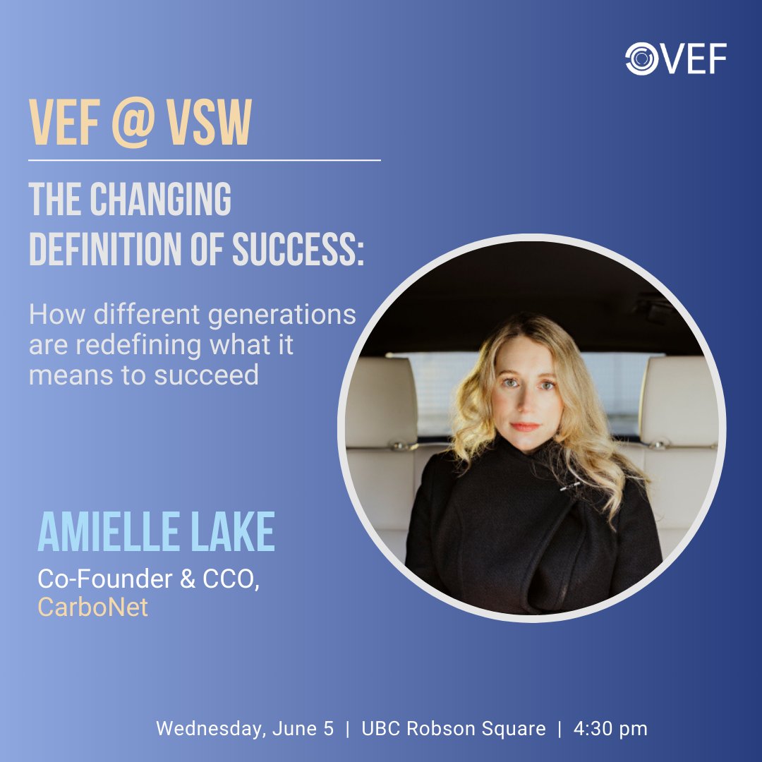 VEF (@vefdotorg) on Twitter photo ⭐️Don't miss Amielle as one of our speakers at VEF @ VSW: The Changing definition of success: how different generations are redefining what it means to succeed
Join Us Tomorrow 4:30 pm - 6:00 pm at UBC Robson Square (e@UBC co-working space)!
🎟️tickets: whova.com/portal/registr… ⭐️Don't miss Amielle as one of our speakers at VEF @ VSW: The Changing definition of success: how different generations are redefining what it means to succeed
Join Us Tomorrow 4:30 pm - 6:00 pm at UBC Robson Square (e@UBC co-working space)!
🎟️tickets: whova.com/portal/registr…