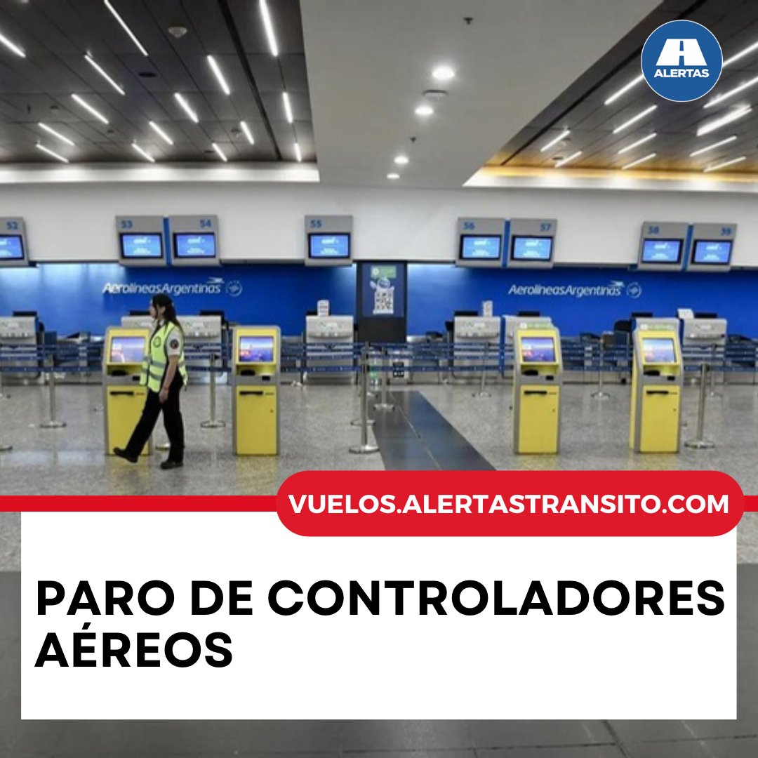 🔴🛩 #Paro de #controladores #aéreos 📆 #Calendario de paros de los controladores aéreos acá 🔗 alertastransito.com/2024/06/paro-d… . #AlertasTransito