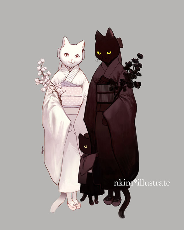 nkim_illustrate's tweet photo. Hanbok &amp; Kimono https://t.co/U0I8SxCDEb