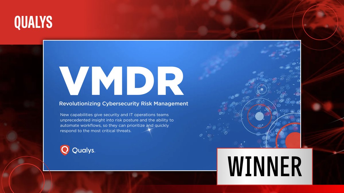 SCmagazineUK's tweet image. Congratulations to @qualys on winning in the Best Vulnerability Management Solution category at the #SCAwardsEurope2024 🏆