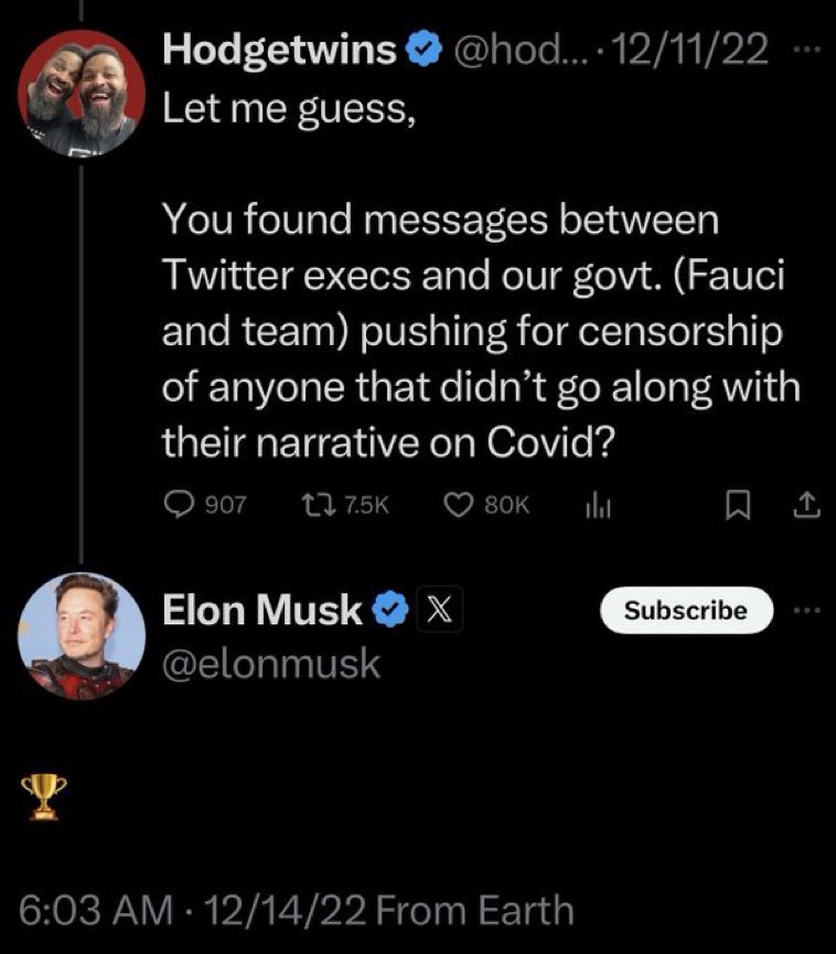 We MUST see the Twitter files surrounding COVID-19. America and the world is truly owed this. Many people have suffered because of it. .@hodgetwins .@Elonmusk