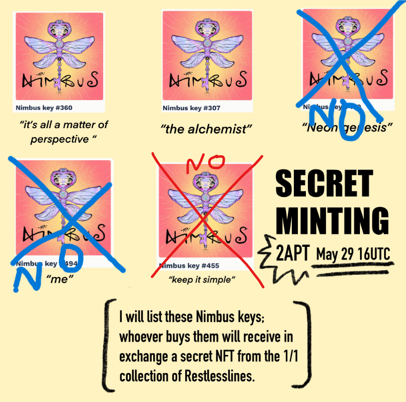 Restlesslines's tweet photo. WHAAAT? 2 more secret NFTs have been minted this afternoon!! 😽❤️

What do you think of them? 😋

(None of them is the custom one) https://t.co/w534dOOAwN