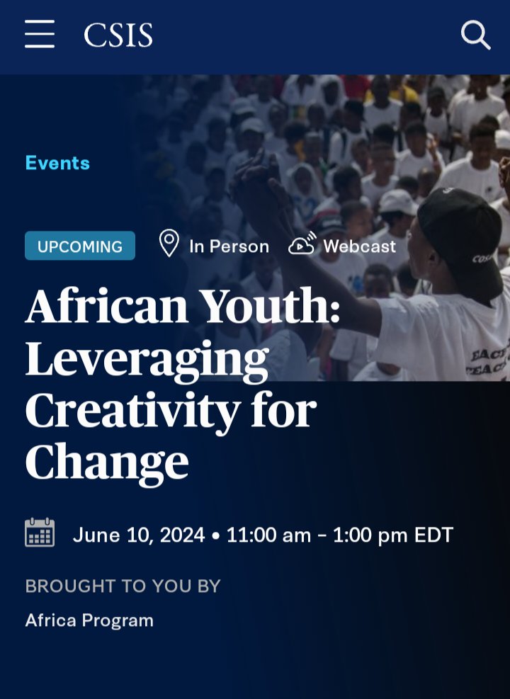 Blair Glencorse (@blairglencorse) on Twitter photo Join <a href="/AccountLab/">Accountability Lab</a> next wk at <a href="/CSIS/">CSIS</a> for a discussion abt #youth #africa #creativity& the democratic future of the continent! With <a href="/sheena_adams/">Sheena Adams</a> from #SouthAfrica; <a href="/Odeh_JuniorOdeh/">#OpenGov</a> from #Nigeria & <a href="/thebrainlaw1/">Lawrence Yealue,II.</a> from #Liberia! Sign up for in person or online: csis.org/events/african… Join <a href="/AccountLab/">Accountability Lab</a> next wk at <a href="/CSIS/">CSIS</a> for a discussion abt #youth #africa #creativity& the democratic future of the continent! With <a href="/sheena_adams/">Sheena Adams</a> from #SouthAfrica; <a href="/Odeh_JuniorOdeh/">#OpenGov</a> from #Nigeria & <a href="/thebrainlaw1/">Lawrence Yealue,II.</a> from #Liberia! Sign up for in person or online: csis.org/events/african…