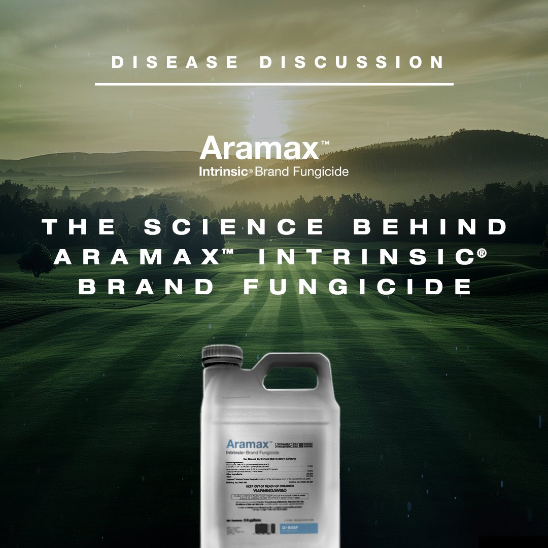 Aramax Intrinsic brand fungicide is formulated to be formidable. In the latest disease discussion podcast, BASF technical specialists Dr. Emma Lookabaugh and Kyle Miller dive into its chemistry to explain why it's the new MVP of fairway disease control. bit.ly/3Re4dRj
