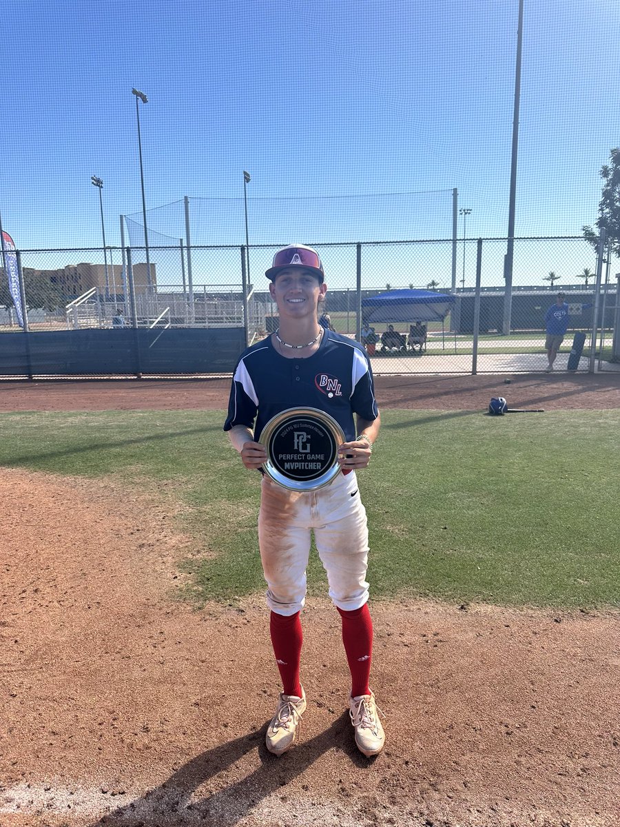 PG_FourCorners's tweet photo. 2024 18U @PerfectGameUSA Summer Kickoff 🏜️⚾️
🥇 Champions: Scottsdale Dirtbags 2025s
🥈 Finalists: 17U Red
🏅 MVPitcher: Austin Cushman
🏅MVP: Luke Santarius https://t.co/fm9XLUoizY