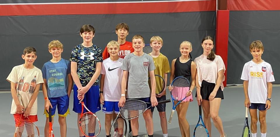 BaylorCamps's tweet photo. A little rain doesn’t slow Baylor Tennis camp down. Always learning, always having fun!! 🎾🙌🎾 https://t.co/dozrb9nPlL