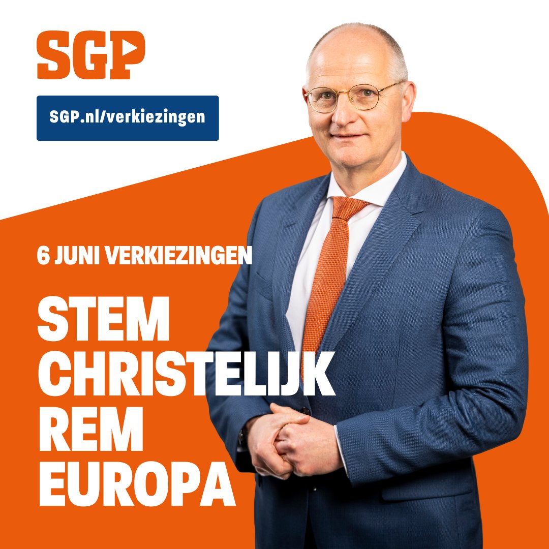 🟠 Jouw stem is beslissend, ga vandaag stemmen!

Stem SGP voor: 👇
- Ruimte voor ondernemerschap
- Terug naar de kerntaken
- Voor christelijke waarden

Stem Richard Tiemstra, nr. 15 op de lijst van de SGP!

#EP24 #StemChristelijk #RemEuropa <a href="/RichardT1963/">Richard Tiemstra</a>