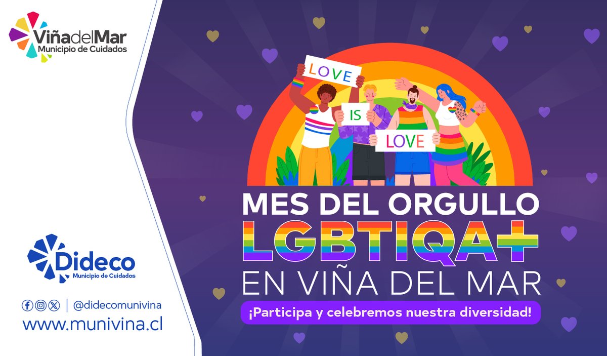 En Viña avanzamos en promover la igualdad de derechos, la visibilidad y el respeto hacia la comunidad LGBTQA+ 🏳️‍🌈 participa en las actividades que tenemos programadas para todas y todos! 
instagram.com/p/C7zvZrbPIXY/…