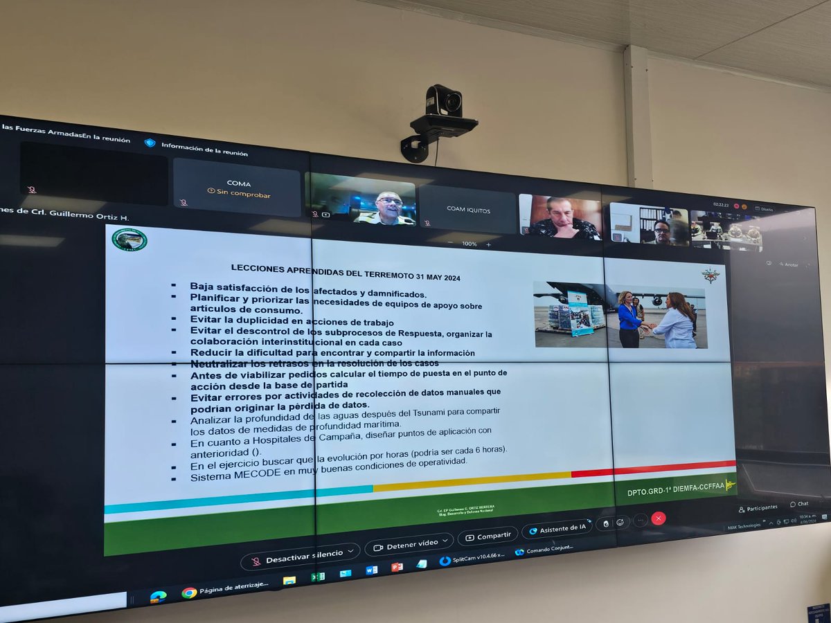 FuerzasMilCol's tweet photo. Las #FuerzasMilCol en articulación con @UNGRD @Dimarcolombia y @CancilleriaCol, participaron del Ejercicio Simulado de Asistencia Humanitaria por un Tsunami en Perú, organizado por la @jid_iadb, acudiendo al llamado para salvar vidas y asistir a damnificados.  #ProtegemosLaVida https://t.co/ggCHTjDCqx
