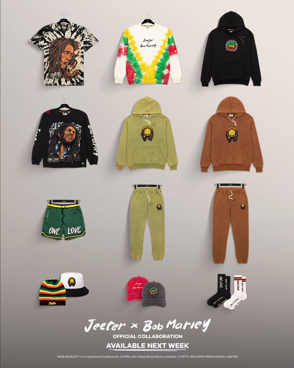 Jeeter Apparel x <a href="/bobmarley/">Bob Marley</a> clothing capsule is live! —&gt;  jeeterapparel.com