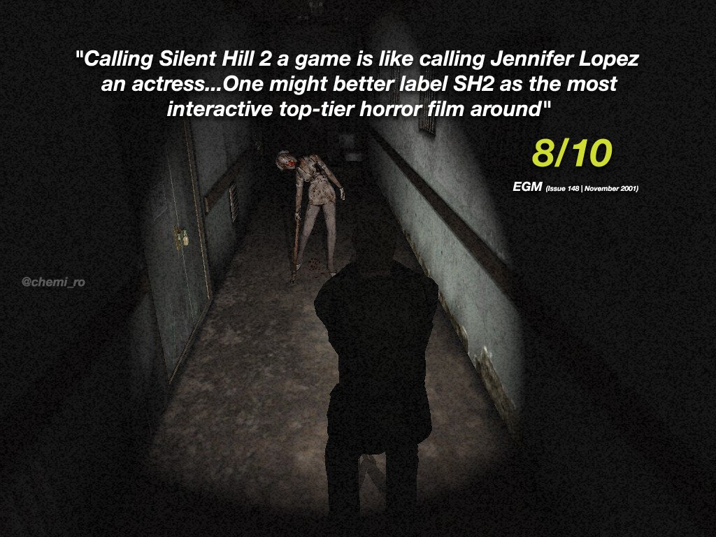 Chemi_Ro's tweet photo. Some of my favorite quotes from Silent Hill 2 PS2 reviews circa 2001: https://t.co/wHmJIbaoNz