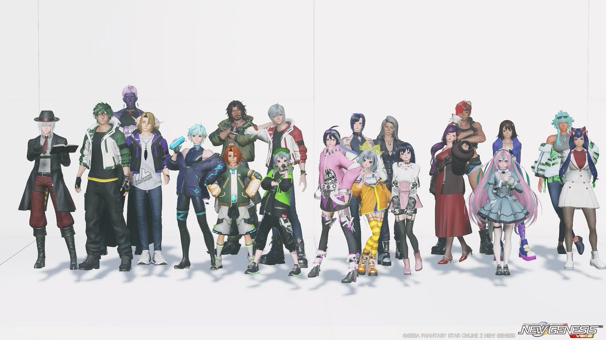 resh_w's tweet image. #メンテの日なのでssを貼る 

エステ無料最終日、クリエイトデータ読み込み使って、10鯖CSに並べられるだけ自キャラ並べた…！

※なお、まだ9キャラいる