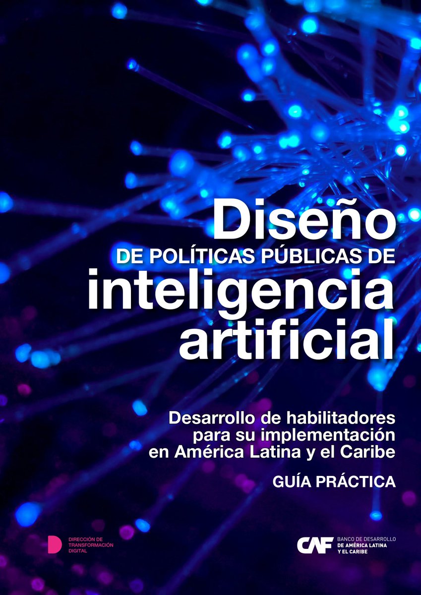 AgendaCAF's tweet photo. La inteligencia artificial (IA) es el epicentro de la Transformación Digital a nivel mundial 🌍, brindando grandes oportunidades para abordar desafíos relacionados con los objetivos de desarrollo sostenible y la inclusión social en América Latina y el Caribe. 

Conscientes de esta realidad y de los impactos que la IA genera en diferentes ámbitos de la vida, la Dirección de Transformación Digital de @AgendaCAF ha estado apoyando a los gobiernos de ALC en el diseño de políticas públicas para promover el uso estratégico de esta tecnología y así generar valor social 👥 y económico📈.

Descarga aquí la #GuíaPráctica “Diseño de políticas públicas de inteligencia artificial. Desarrollo de los habilitadores para su implementación en América Latina y el Caribe":

https://t.co/Ho0rDCI87B
