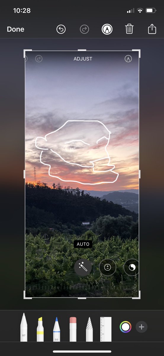 AshlynJunee's tweet photo. Laurent and I both saw a man in the sunset and wanted to show the other exactly what we saw. 
why is his a CAT? https://t.co/Zh1lFUiTRC