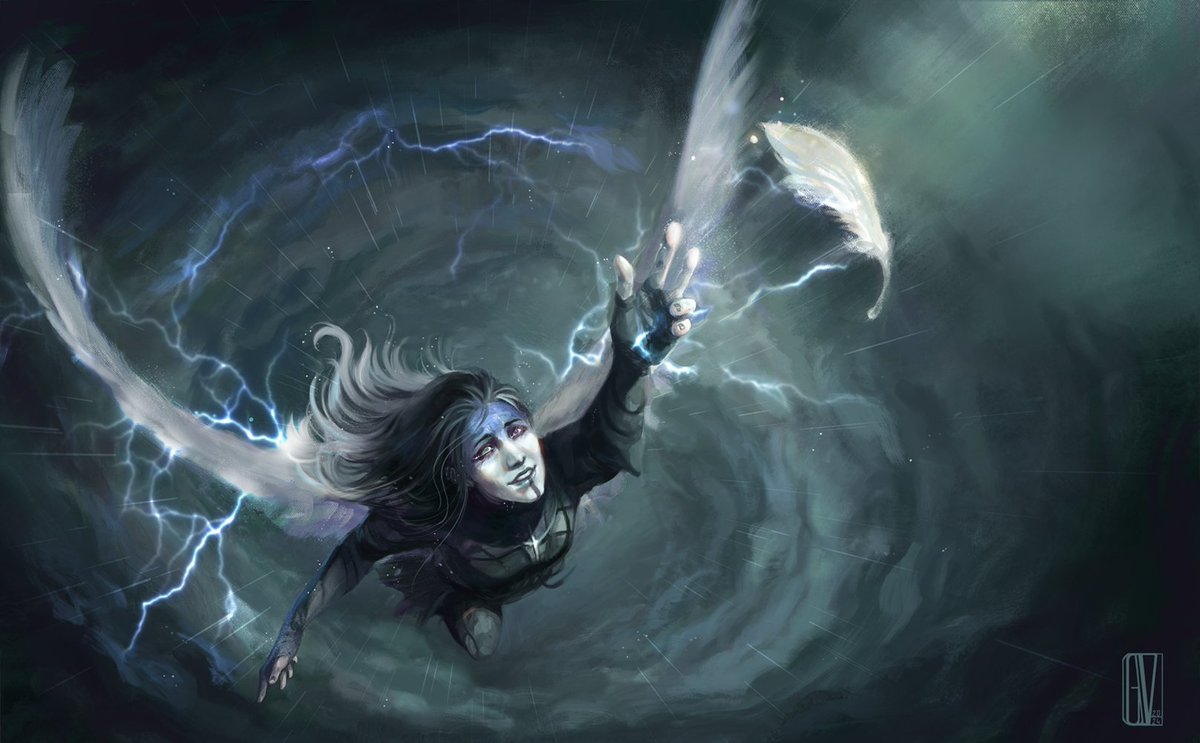 kurocyouART's tweet photo. I painted over my older Yasha fanart to update it for my Cara portfolio, it's uplifting to see the improvement! #criticalrolefanart #criticalrole https://t.co/iyLk8kAalf
