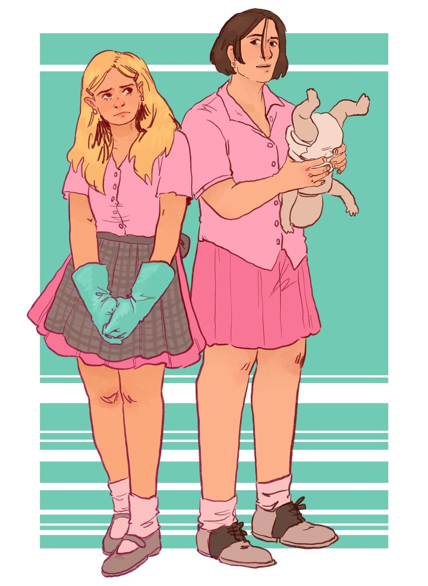 daggercherub's tweet photo. In honor of pride month a redraw I forgot to do this fall,,, my art style has changed so much :O
2021, 2022, &amp; 2024 https://t.co/kRU8N46dNT