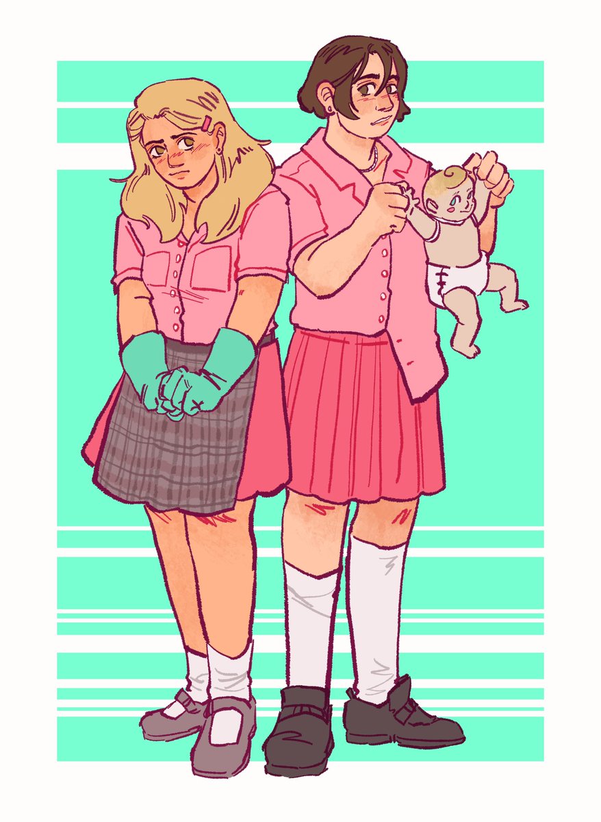 daggercherub's tweet photo. In honor of pride month a redraw I forgot to do this fall,,, my art style has changed so much :O
2021, 2022, &amp; 2024 https://t.co/kRU8N46dNT
