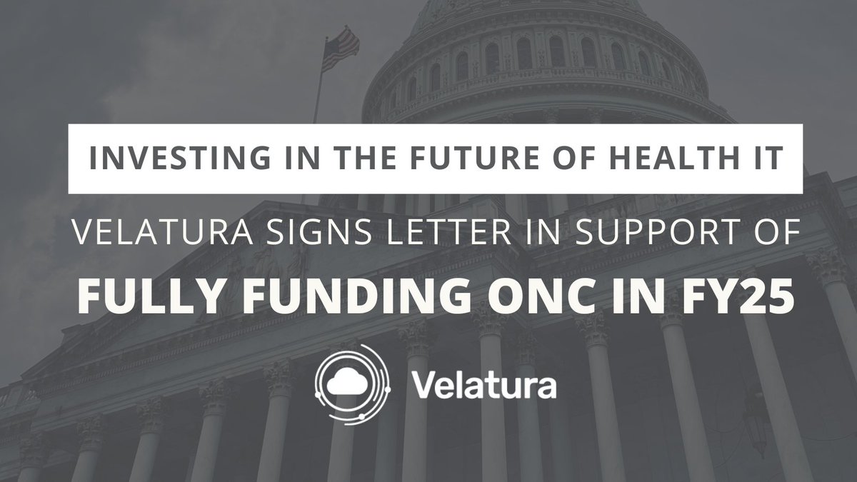 In a multi-stakeholder letter, <a href="/HIMSS/">HIMSS</a> urged the leaders of the Labor-HHS subcommittees to fully fund the @ONC_HealthIT in the president’s proposed FY25 budget. Velatura is proud to stand alongside 53 other organizations in support.
