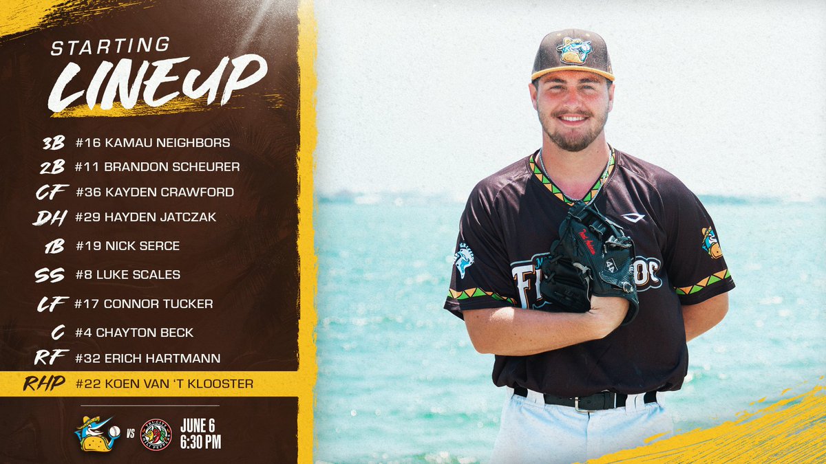 mhcmarlins's tweet photo. The Dutchman takes the mound on Fish Taco Tuesday!
#ShakeAHand | #GoFishTacos🐟🌮 https://t.co/2V4mBvlPTZ