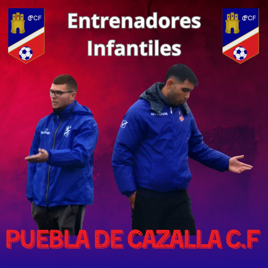 PueblaCazallaCF's tweet photo. Bienvenido a nuestros nuevos Míster para el equipo Infantil.
Os deseamos toda la suerte en esta nueva he ilusionante andadura.
 
 ¡¡¡¡¡ Vamos Puebla!!!!!! https://t.co/zrxz4rLPx9