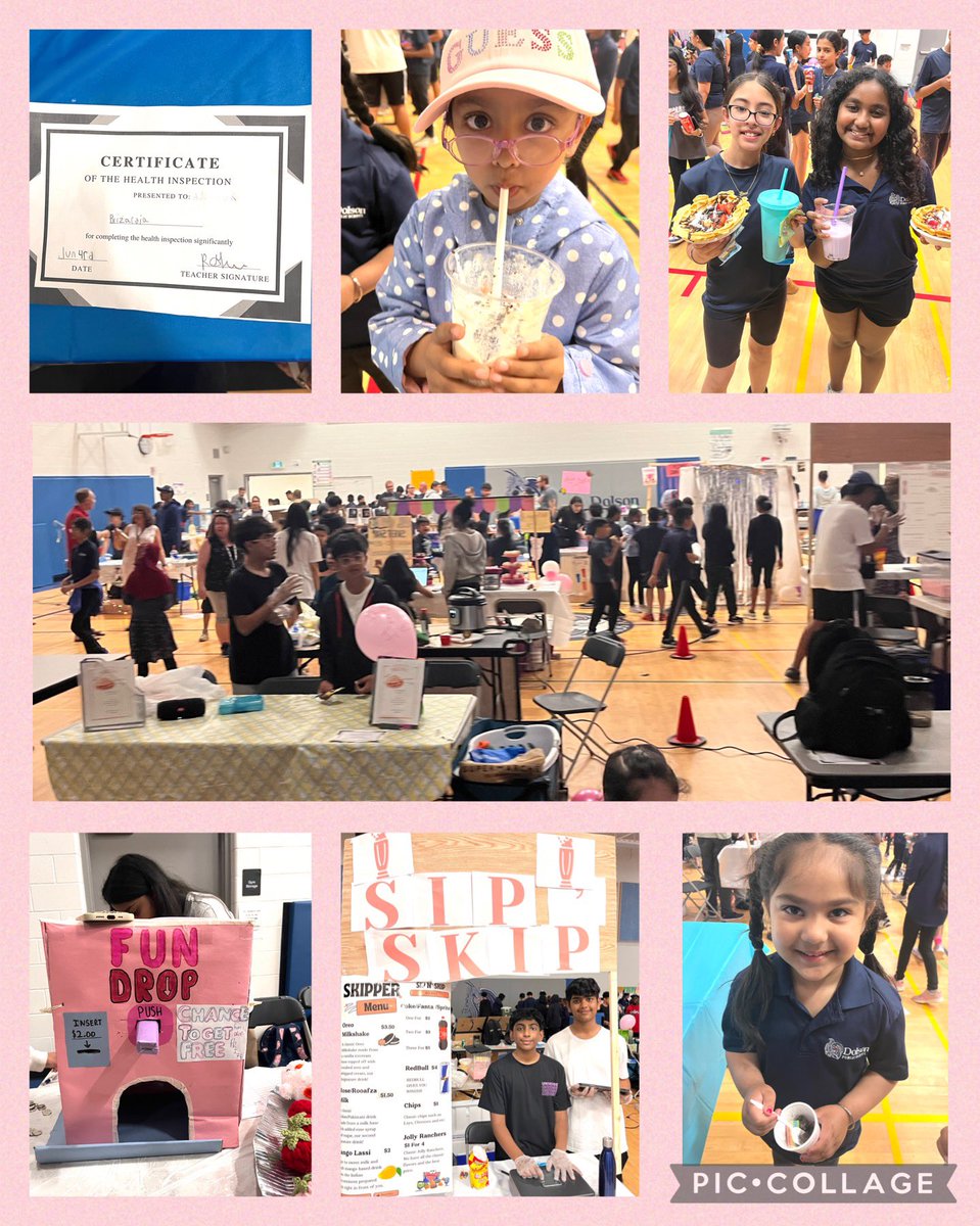 Jody_MacLean's tweet photo. The Gr. 8 mall was a success @DolsonPS.  My Kindies loved the milkshakes and ice cream choices.  The booths were creative, menus were clear and they had excellent customer service.  Another fantastic event enjoyed by everyone. https://t.co/bSvfIssXyE