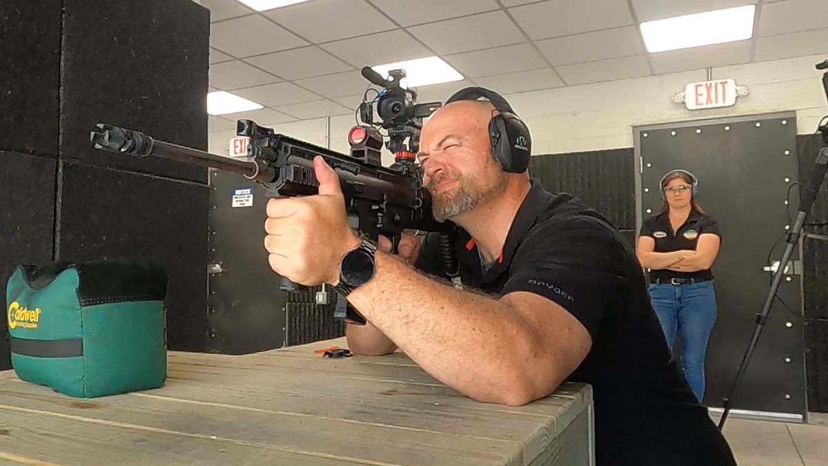 OutdoorsDMV's tweet photo. Lauren &amp; Jason got to "squeeze" in a little trigger therapy today at Range Time in Gumboro! https://t.co/QVDH0eoFfp