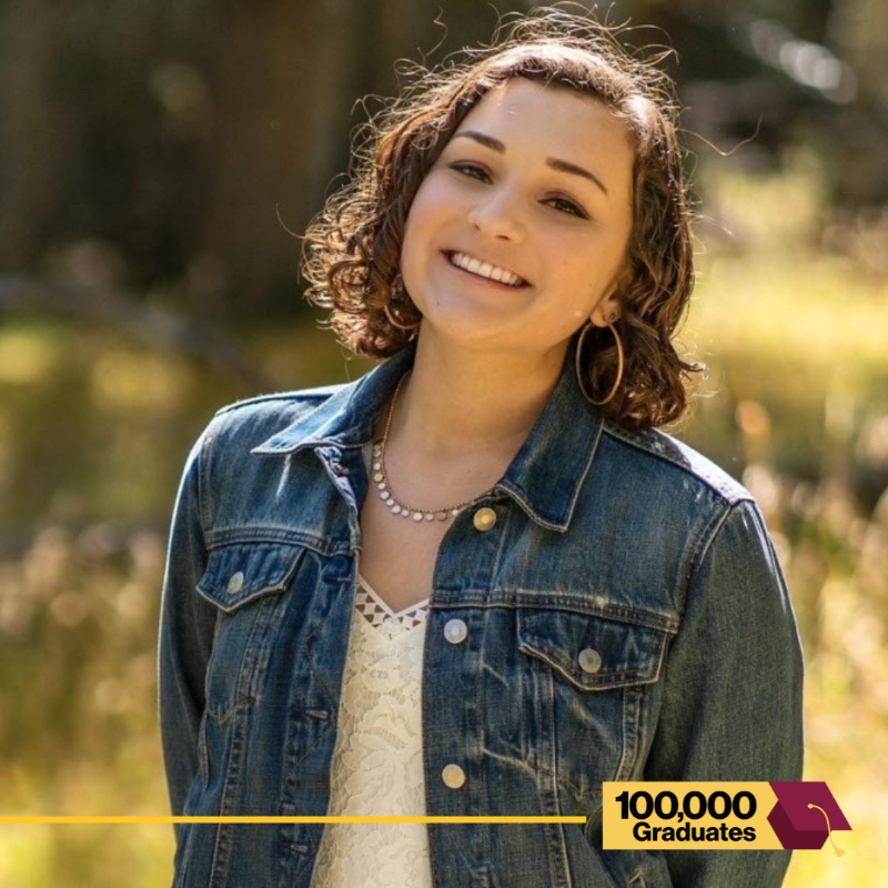 asuonline's tweet photo. Yasmeen Duarte has a goal of helping military families and the general public with approaching mental health. She is graduating with a BS in counseling and psychological science to meet this goal! Well done, graduate! @CISAASU