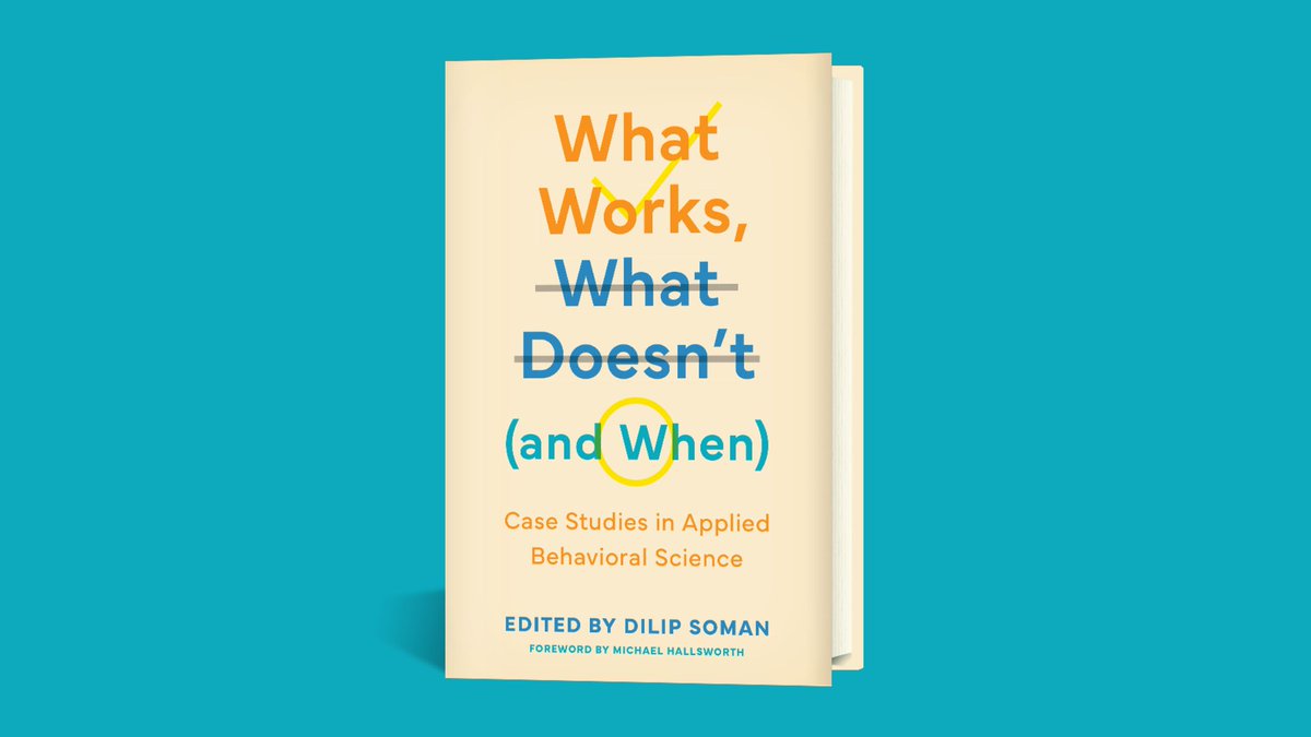 utpress's tweet photo. "Second, several others and I had been thinking about the fact that our literature in applied behavioral sciences is extremely non-representative."
Read our Q&A with author @dilipsoman: https://t.co/p7oTMkOVCP
@UofT_BEAR @rotmanschool #BIOrg #Behavioralscience https://t.co/A7NcSyi9iJ