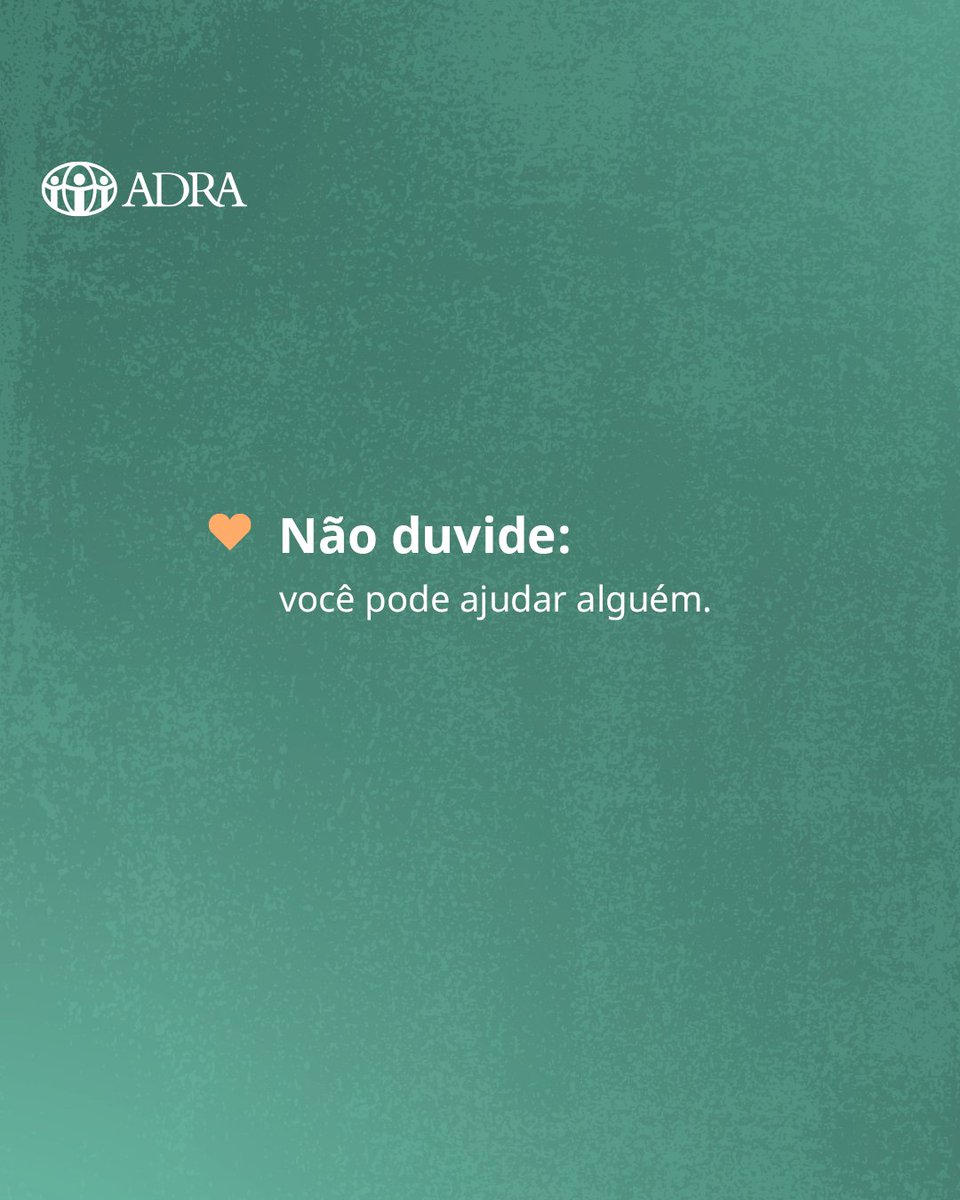 ADRABrasil's tweet photo. Seja enviando uma mensagem, uma carta ou fazendo uma ligação. Seja doando uma sopa, uma roupa ou um valor. Você pode ajudar alguém!
Estamos com a campanha @SOSRioGrandeDoSul ativa. Participe!
💚 Doe por PIX: sos@adra.org.br
#ADRAResponde #SOSRS #ADRABrasil https://t.co/blckcSfeXE