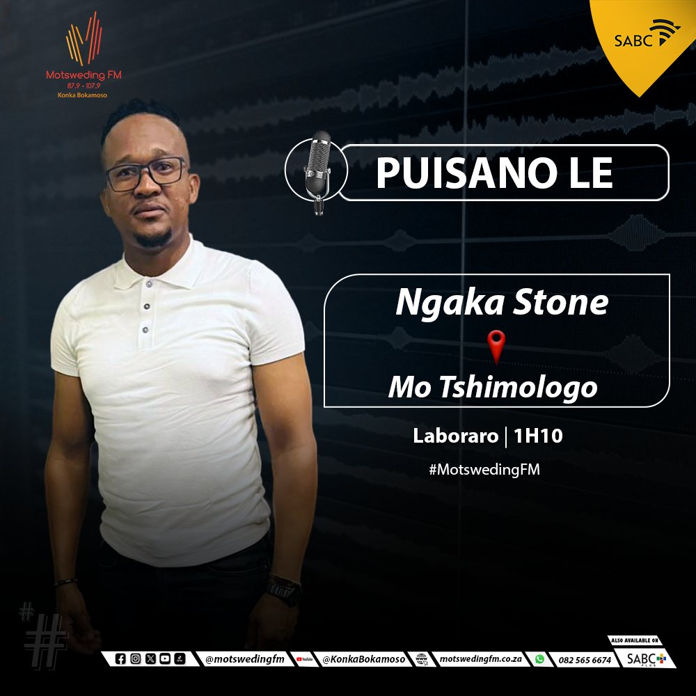 #Tshimologo le Onalenna Kotane | 01H00-03H00 ☎️: 082 565 6674 🖥️: motswedingfm.co.za SABC +: sabcplus.com #MotswedingFM