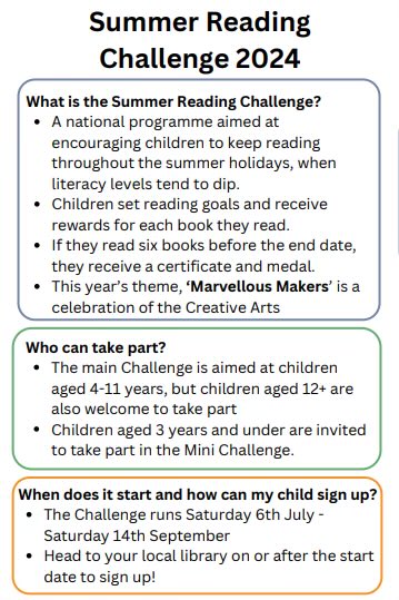 Horsley Library visited us in assembly on Monday to share exciting news regarding this year’s Summer Reading Challenge ☀️