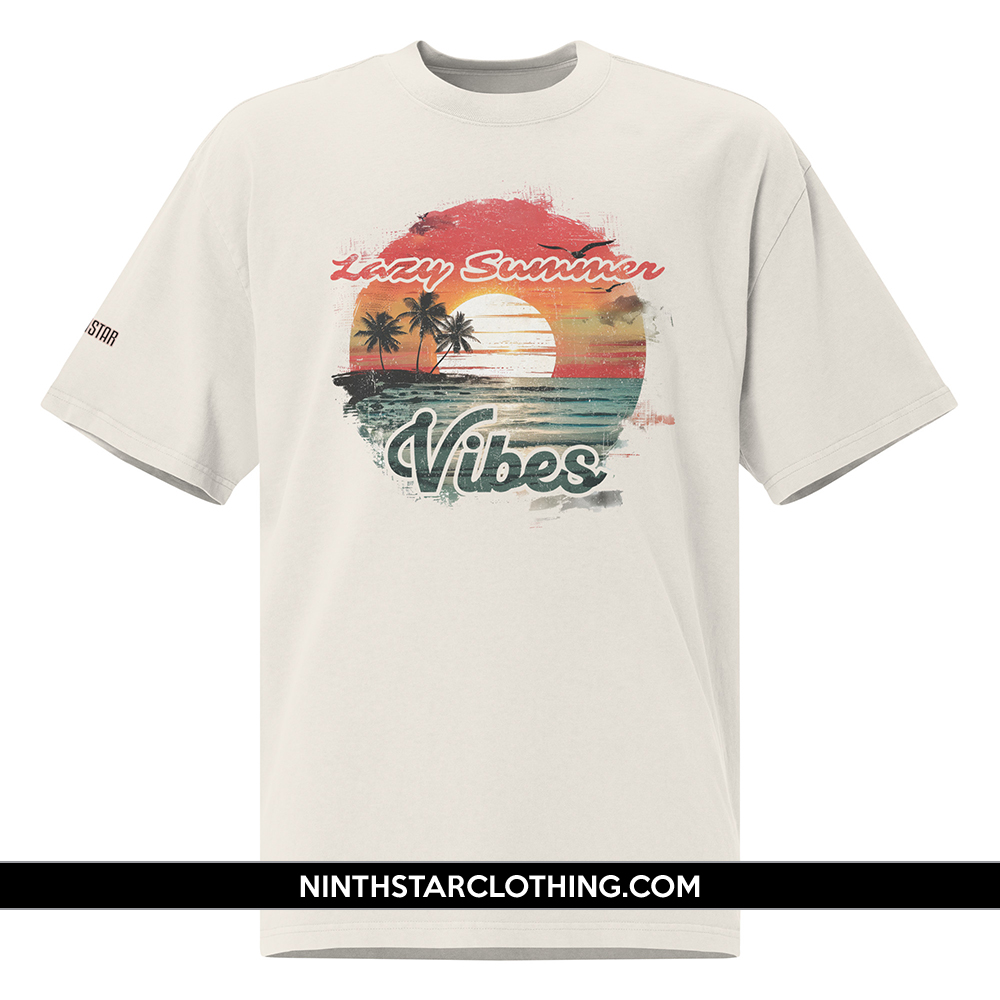 ninthstarco's tweet photo. Our oversized faded Lazy Summer Vibes t-shirt is perfect for sun-soaked days and laid-back evenings.

https://t.co/FOoyPpyeSX

#oversizedshirt #oversizedhoodie #vintage #retro #fashion #fashionstyle #ninthstar https://t.co/QcOyyE4ypo