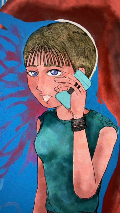 「cellphone solo」 illustration images(Latest)