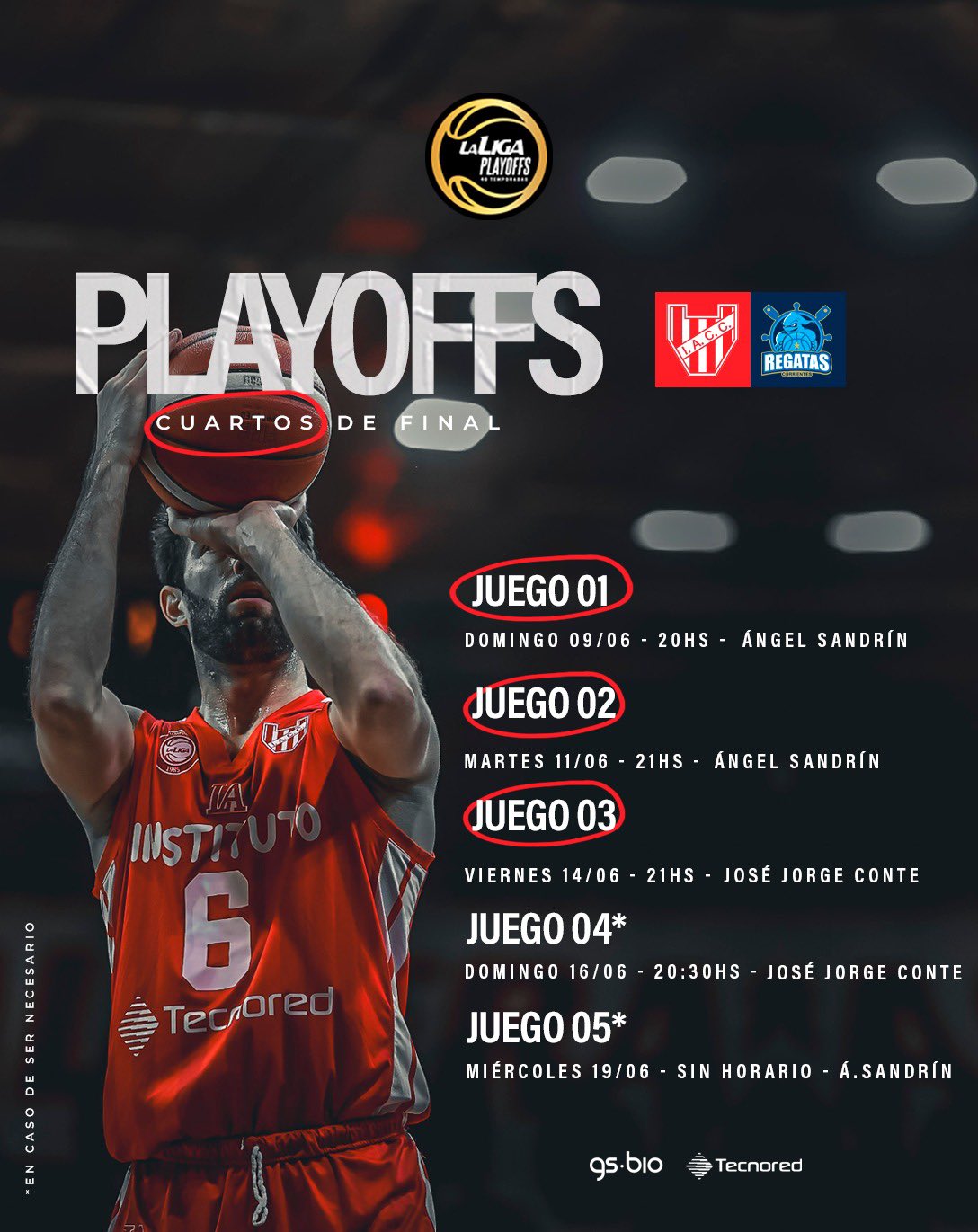 Instituto tiene fechas confirmadas para los cuartos de final de la LNB | Canal Showsport